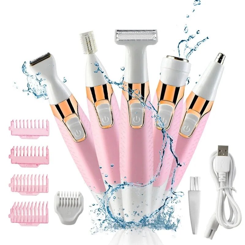 5-in-1 Women's Body Hair Remover – Smooth Skin, Head to Toe