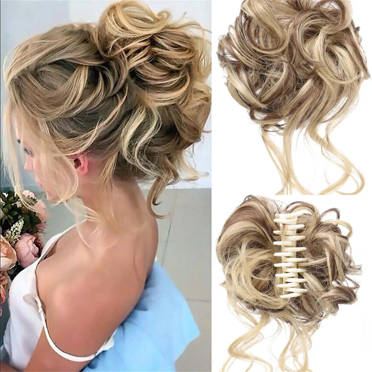 Instant Volume Curly Hair Bun – Effortless Messy Bun Hairpiece