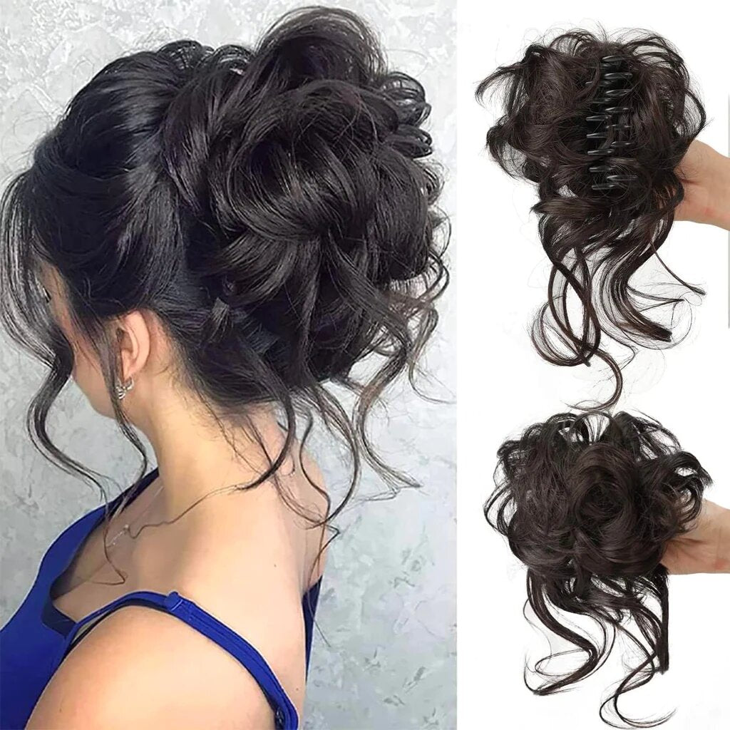 Instant Volume Curly Hair Bun – Effortless Messy Bun Hairpiece