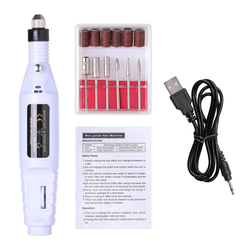 Portable Electric Nail Drill Machine – Achieve Salon-Quality Nails at Home