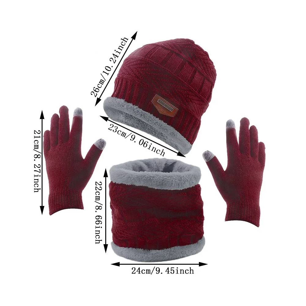 Unisex Winter Hat, Scarf, and Glove Set – Stay Warm in Style