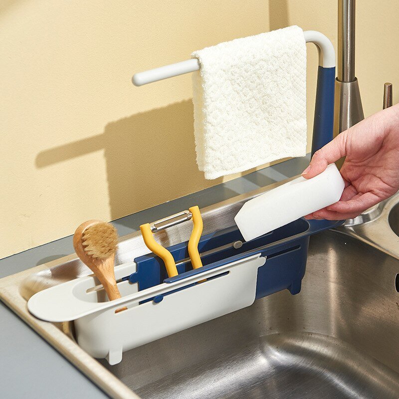 adjustable-telescopic-sink-holder-adjustable-telescopic-2-in-1-sink-storage-rack-holder-with-dishcloth-for-home