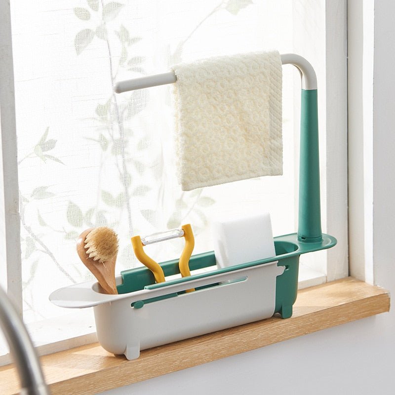 adjustable-telescopic-sink-holder-adjustable-telescopic-2-in-1-sink-storage-rack-holder-with-dishcloth-for-home