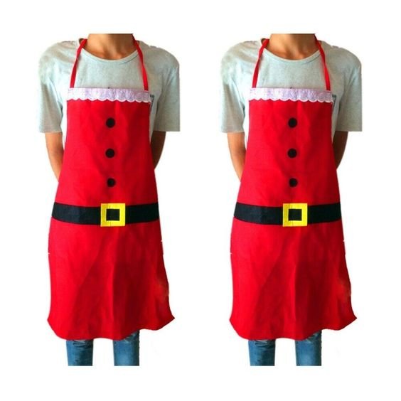 christmas-santa-claus-apron-grilling-chef-apron-for-adult-and-kids