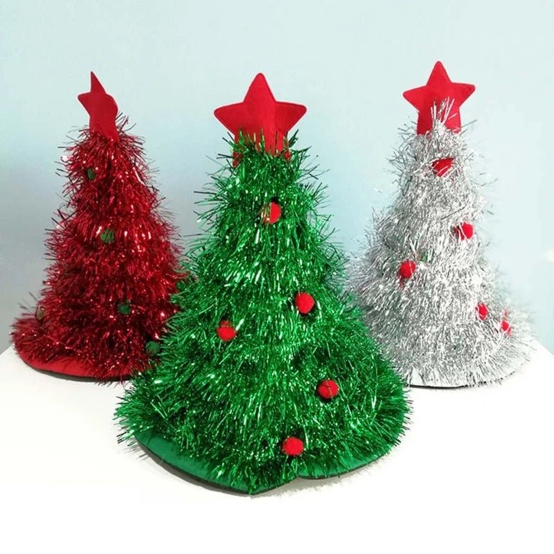 festive-christmas-tree-hat-holiday-theme-hat-santa-hats