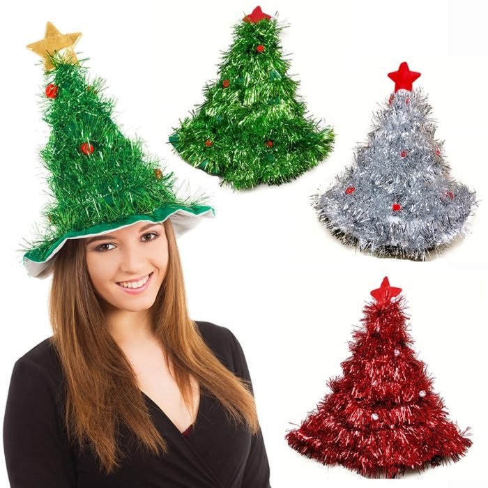 festive-christmas-tree-hat-holiday-theme-hat-santa-hats