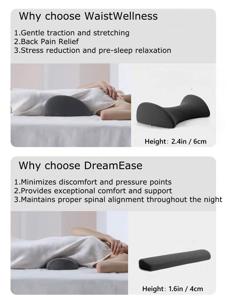 WaistWellness Stretch Pillow & DreamEase Support Pillow