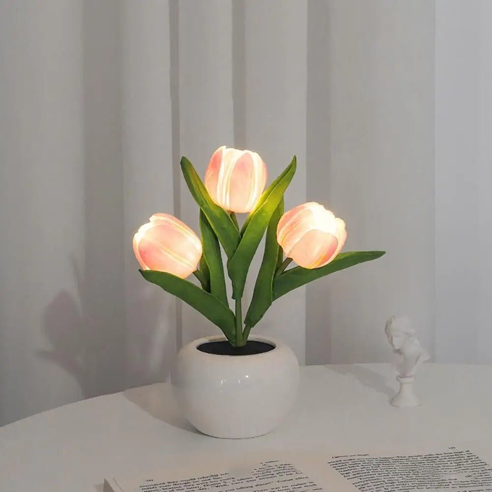 led-tulip-night-light-table-lamp-desk-lamp-led-simulation-tulip-night-light-with-vase