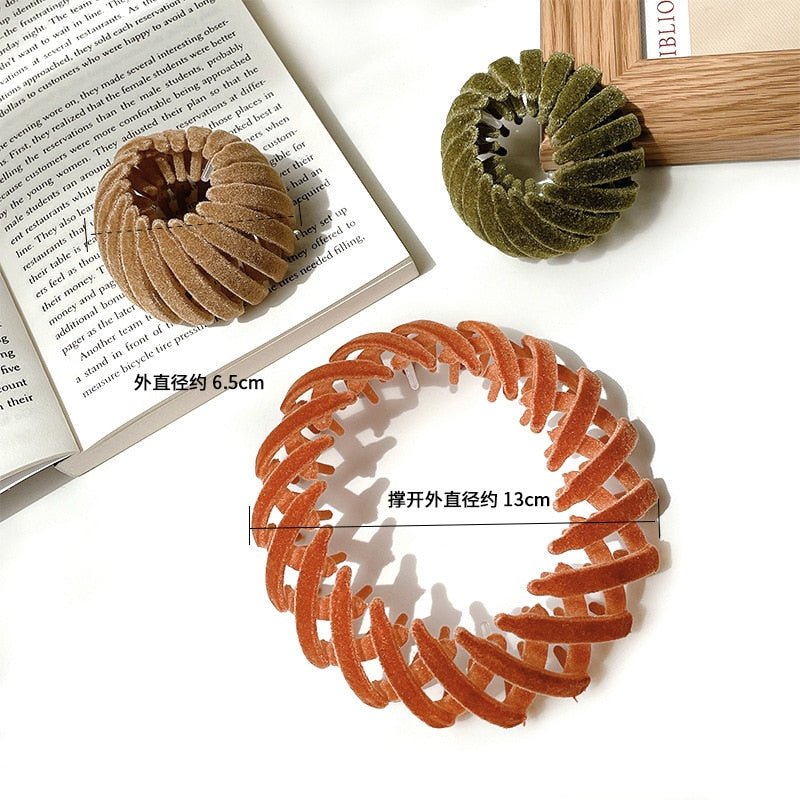 new-womens-bird-nest-magic-hair-clip-expandable-retractable-hair-claw-ponytail-holder