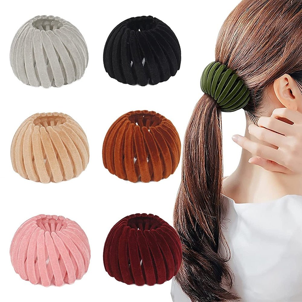 new-womens-bird-nest-magic-hair-clip-expandable-retractable-hair-claw-ponytail-holder