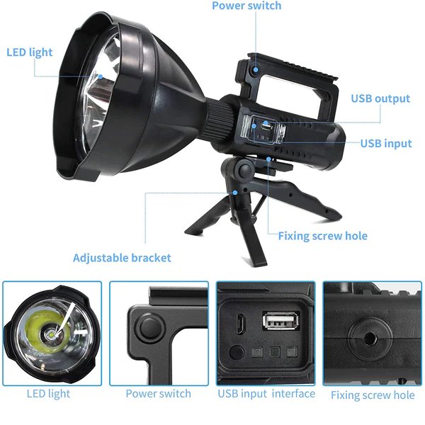 outdoor-high-power-glare-lighting-portable-lamp-rechargeable-high-power-led-flashlights