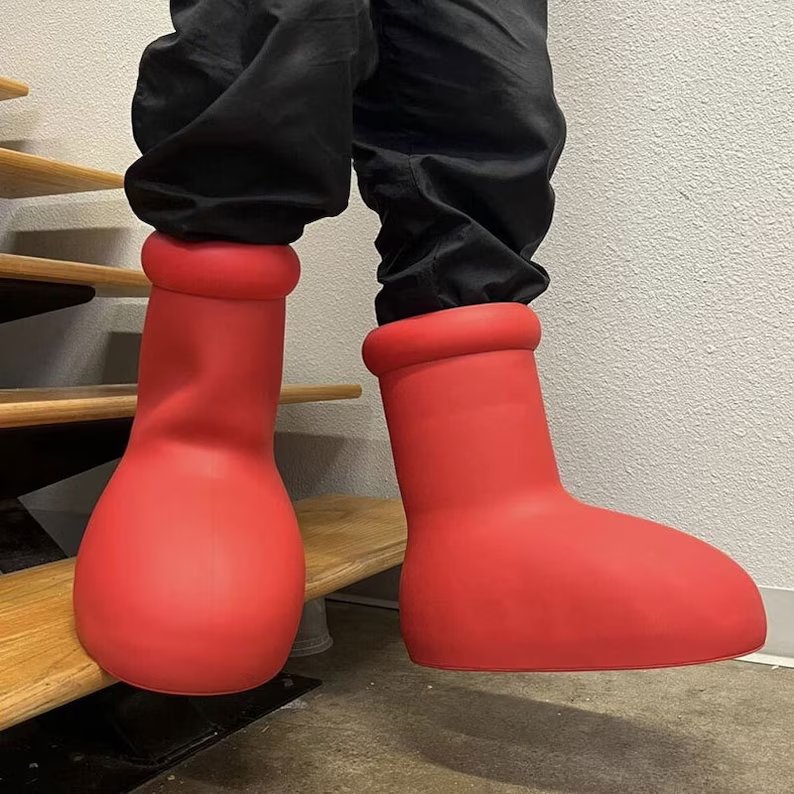 red-rain-boots-thick-bottom-big-red-boots