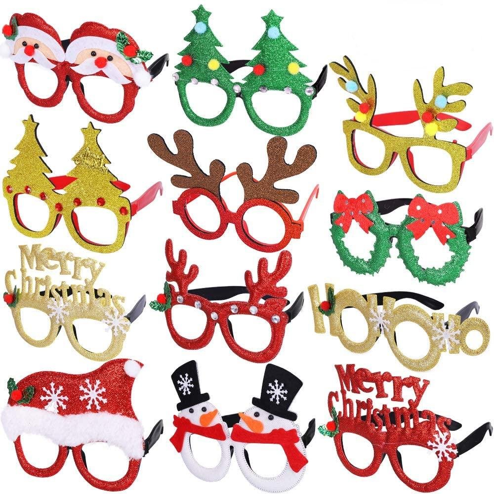 sparkly-christmas-party-glasses-accessories-costume-eyeglasses-for-christmas-parties