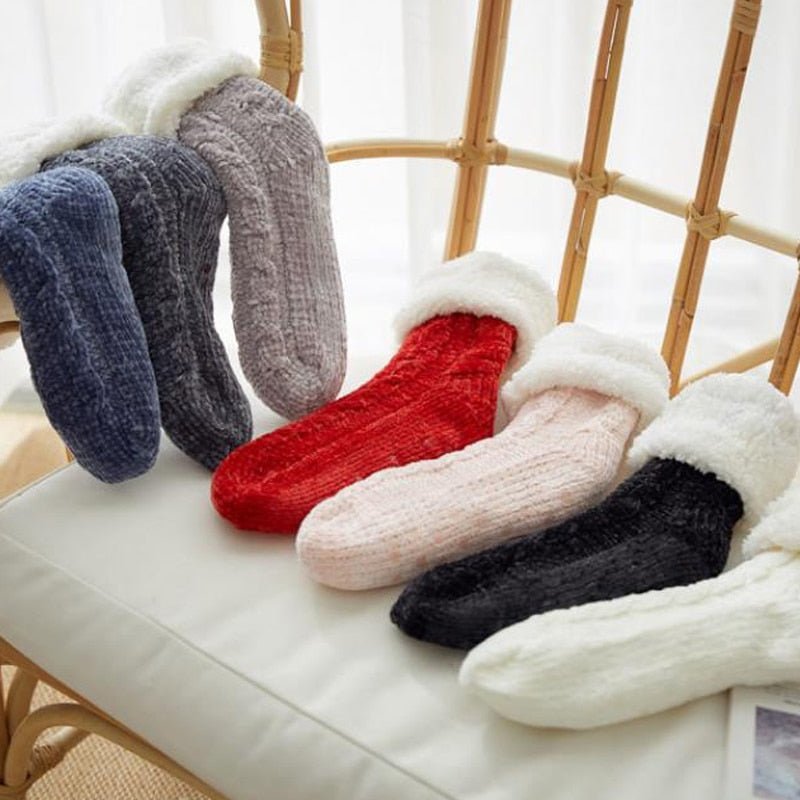 winter-home-socks-slippers-women-nonslip-thicken-warm-soft-cotton-sock