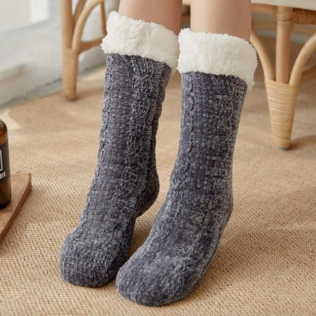 winter-home-socks-slippers-women-nonslip-thicken-warm-soft-cotton-sock